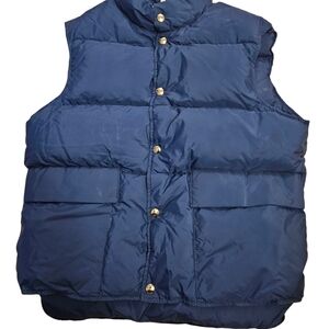 Vintage LL Bean Goose Down Puffer Vest Navy Blue Boys XL Freeport Maine ms5